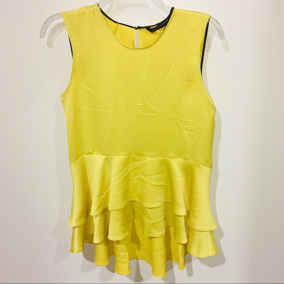 Zara Tops 35 Zara Woman Yellow Sleeveless Top Poshmark